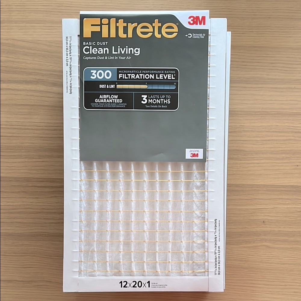 3M Filtrete Air Filter 12x20x1, 6 pcs